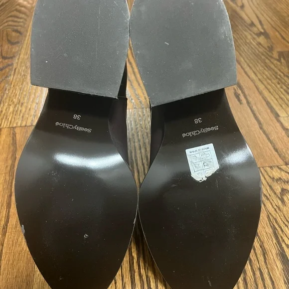 See by Chloé Women's Averi Block Heel Booties- Worn Twice - Picture 6 of 9